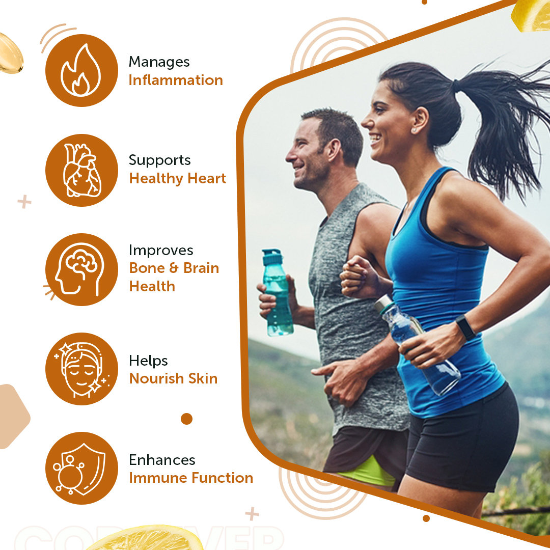 Neuherbs Deep Sea Omega 3 Cod Liver Oil 600mg With Vitamin A, D3 & E, 100 Softgels, Pack of 1 Neuherbs Deep Sea Omega 3 Cod Liver Oil 600mg With Vitamin A, D3 & E, 100 Softgels, Pack of 1