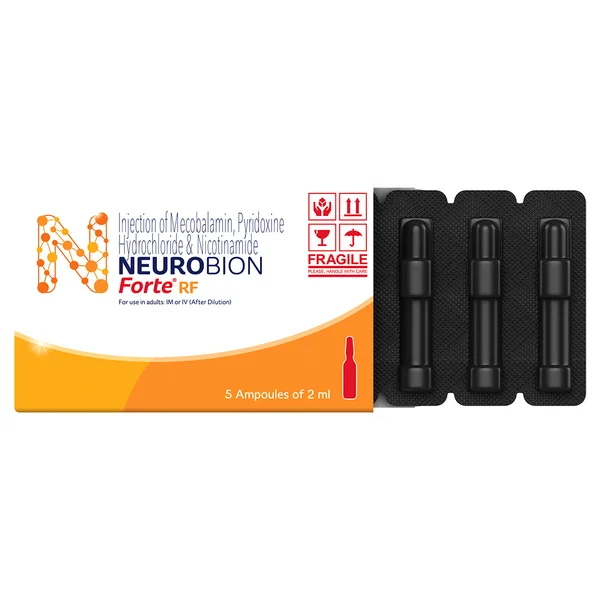 Neurobion Forte RF Injection 5 x 2 ml, Pack of 5 InjectionS