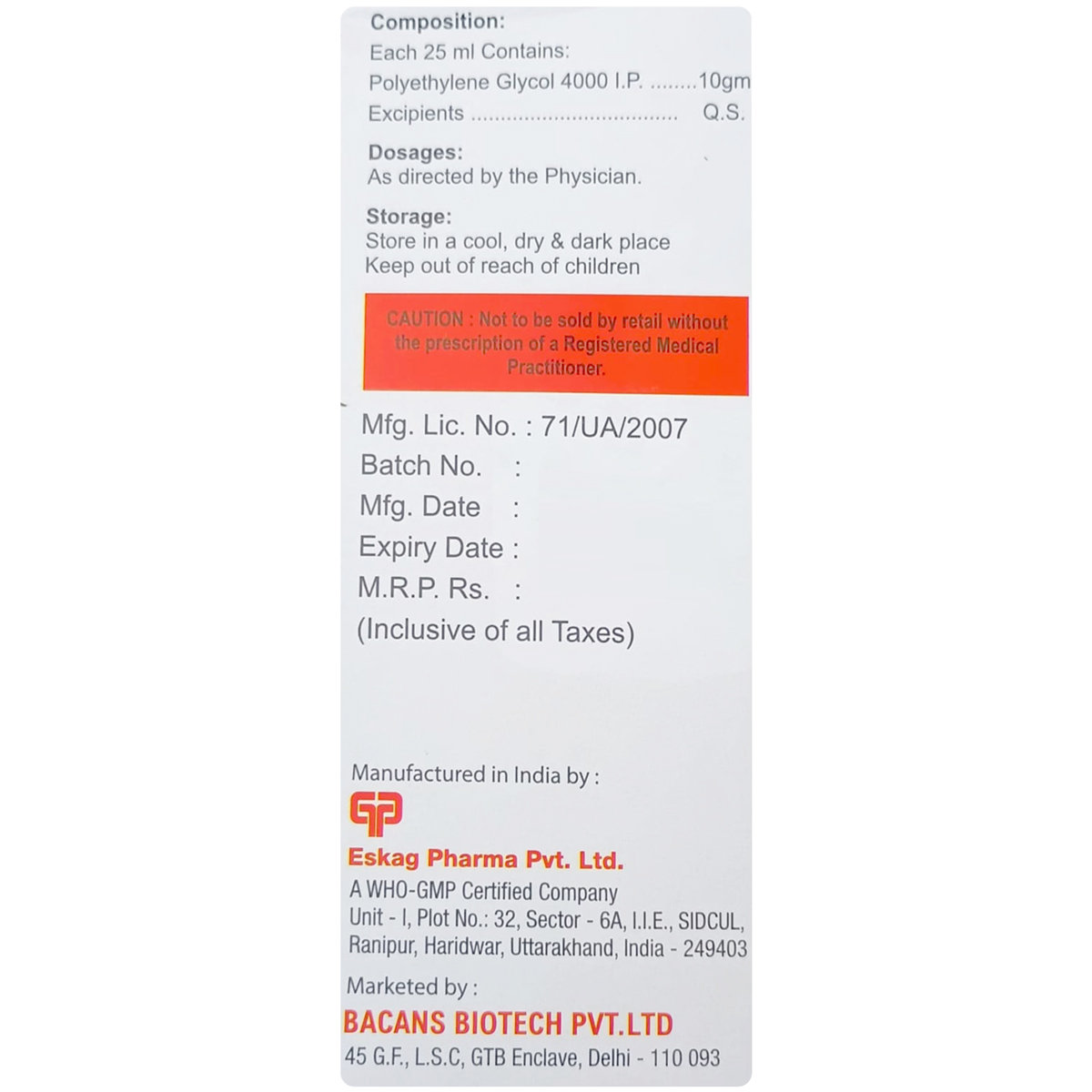 Flexipeg Sugar Free Liquid 200 ml, Pack of 1 Flexipeg Sugar Free Liquid 200 ml, Pack of 1