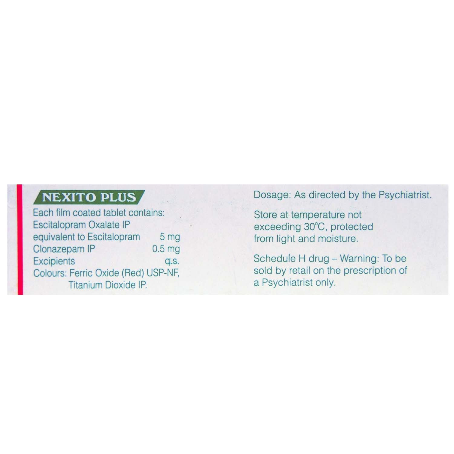 Nexito Plus Tablet | Uses, Side Effects, Price | Apollo Pharmacy