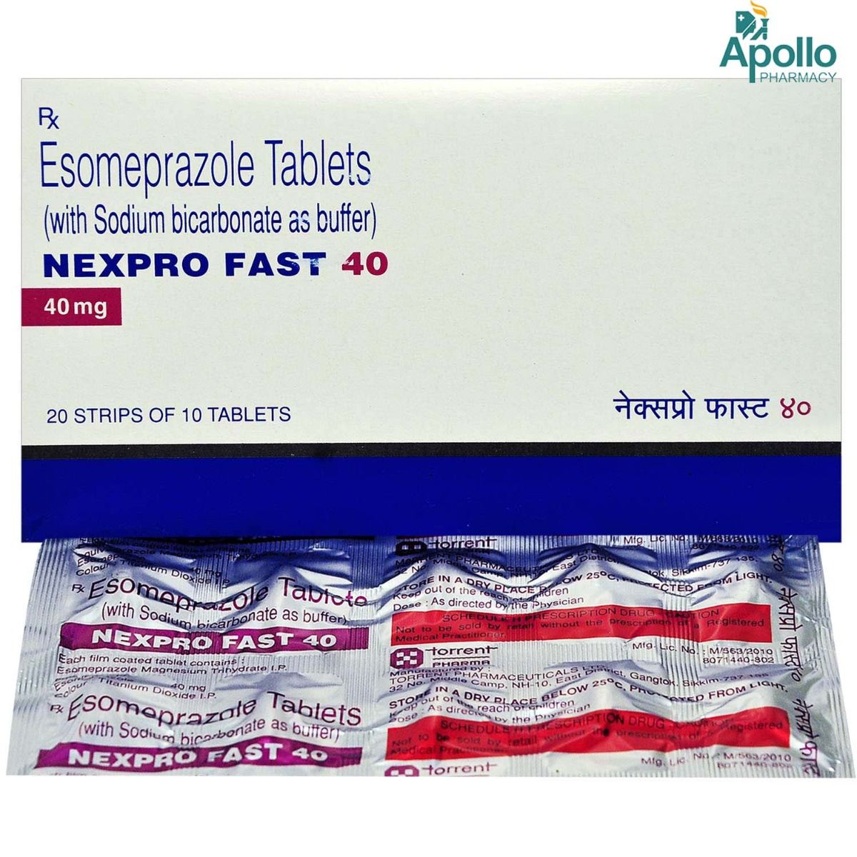 Nexpro Fast 40 Tablet 10's, Pack of 10 TABLETS