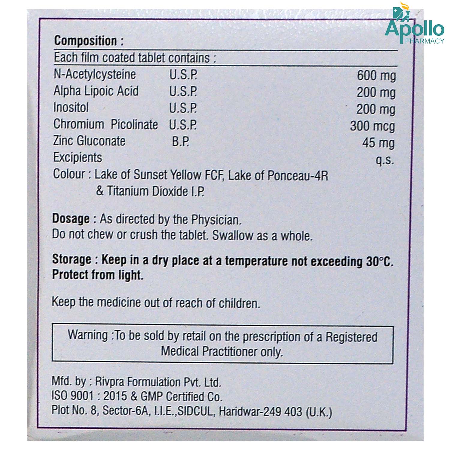 Nexna Tablet 10's, Pack of 10 TABLETS