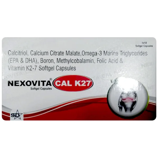 Nexovita Cal K27 Softgel Capsule 10's, Pack of 10
