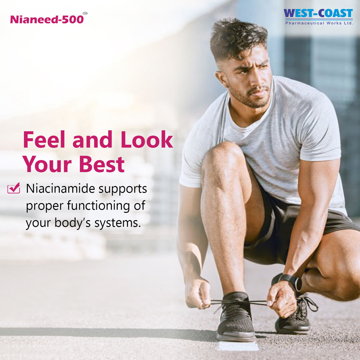 Westcoast Nianeed 500mg Niacinamide, 15 Tablets, Pack of 15 TABLETS Westcoast Nianeed 500mg Niacinamide, 15 Tablets, Pack of 15 TABLETS