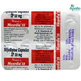 Nicardia 10mg Capsule 10's, Pack of 10 CAPSULES