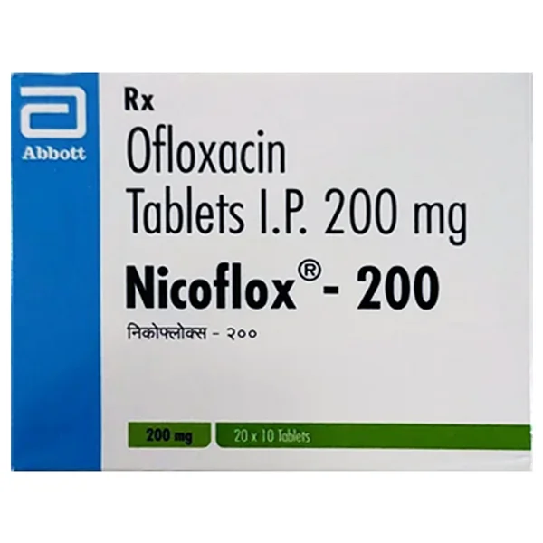 Nicoflox 200 mg Tablet 10's, Pack of 10