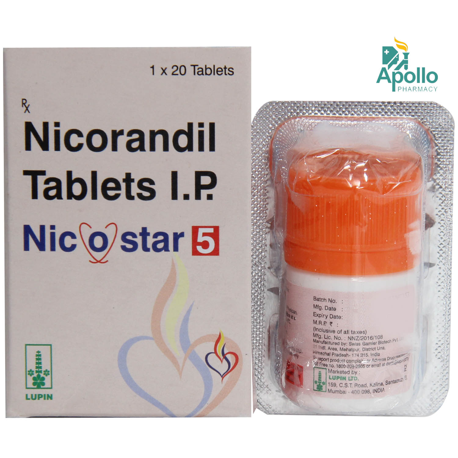 Nicostar 5 Tablet 20's, Pack of 1 TABLET Nicostar 5 Tablet 20's, Pack of 1 TABLET