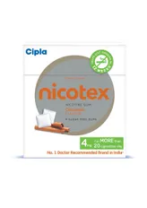 Nicotex 4mg Cinnamon Flavour Sugar Free Gum 9's, Pack of 1 Chewing Gum