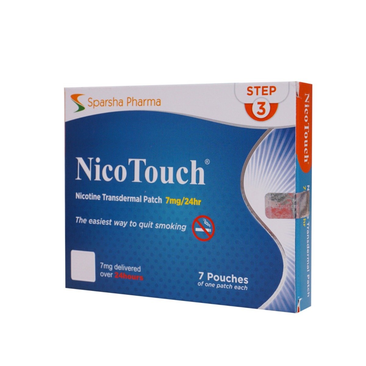 Nicotouch 7 mg/24 Hr Nicotine Transdermal Patch 7's, Pack of 7 PATCHESS Nicotouch 7 mg/24 Hr Nicotine Transdermal Patch 7's, Pack of 7 PATCHESS