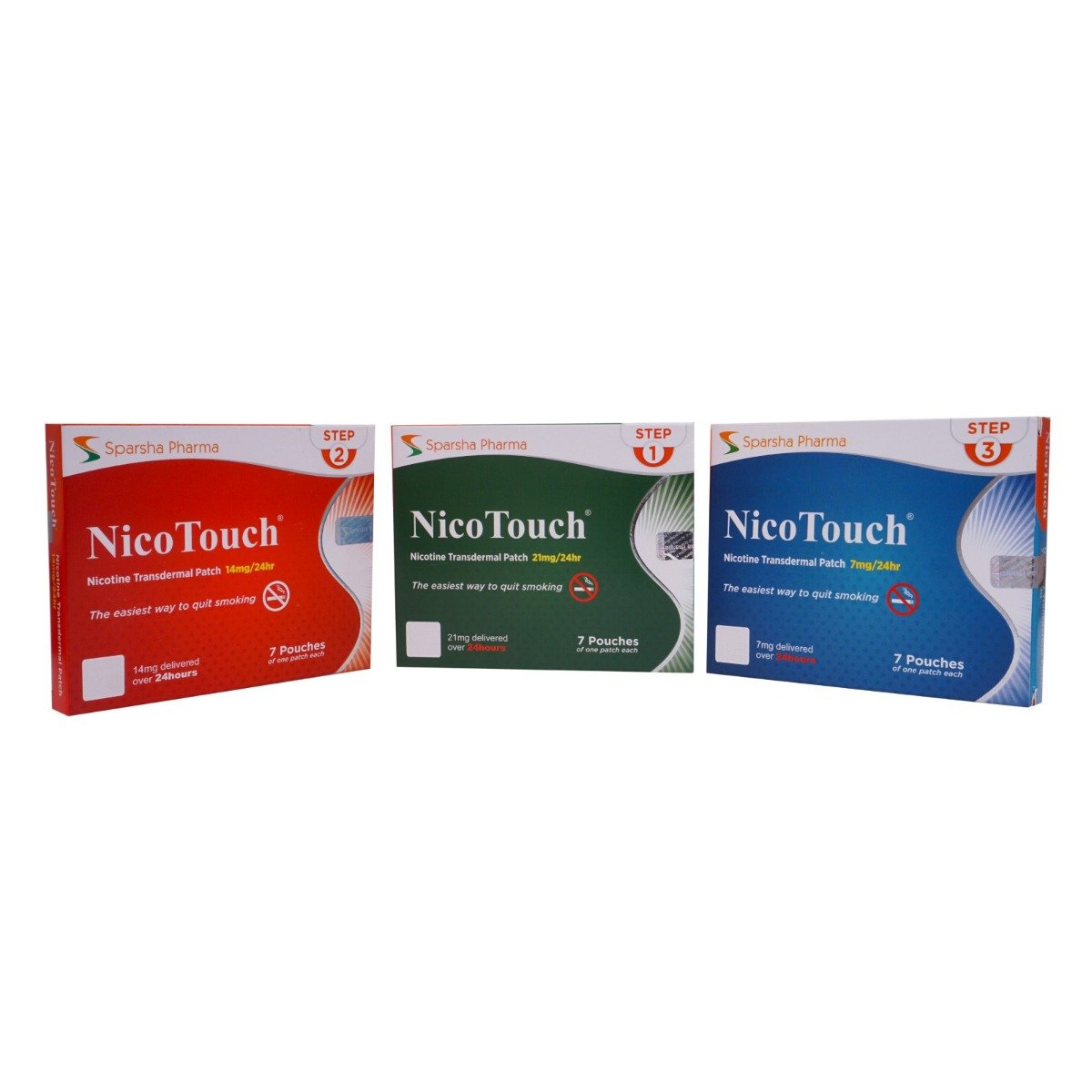 Nicotouch 7 mg/24 Hr Nicotine Transdermal Patch 7's, Pack of 7 PATCHESS Nicotouch 7 mg/24 Hr Nicotine Transdermal Patch 7's, Pack of 7 PATCHESS