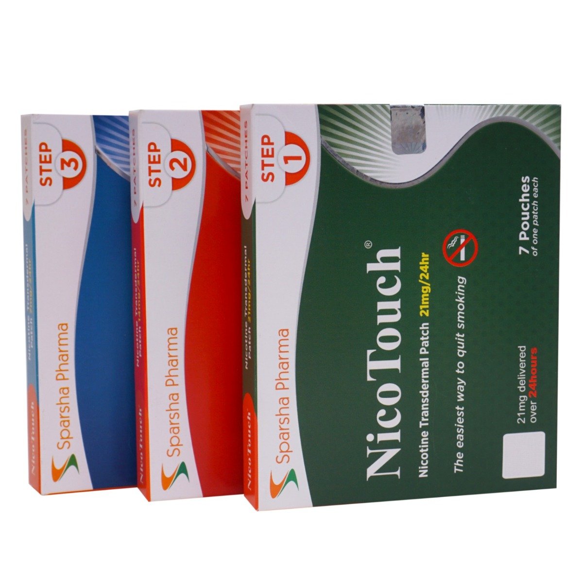 Nicotouch 21 mg/24 Hr Nicotine Transdermal Patch 7's, Pack of 1 PATCHES Nicotouch 21 mg/24 Hr Nicotine Transdermal Patch 7's, Pack of 1 PATCHES