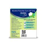 Nicotex 2 mg Sugar Free Ultra Mint Gums 9's, Pack of 1 Chewing Gum