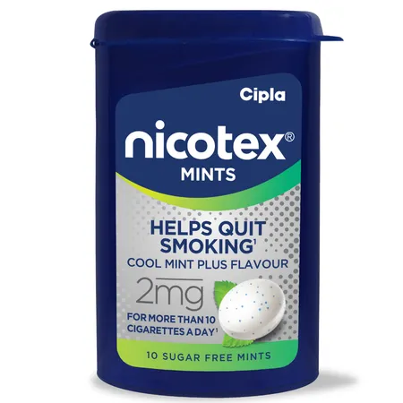 Nicotex 2mg Mint Plus Flavour Nicotine Gums, 10 Count
