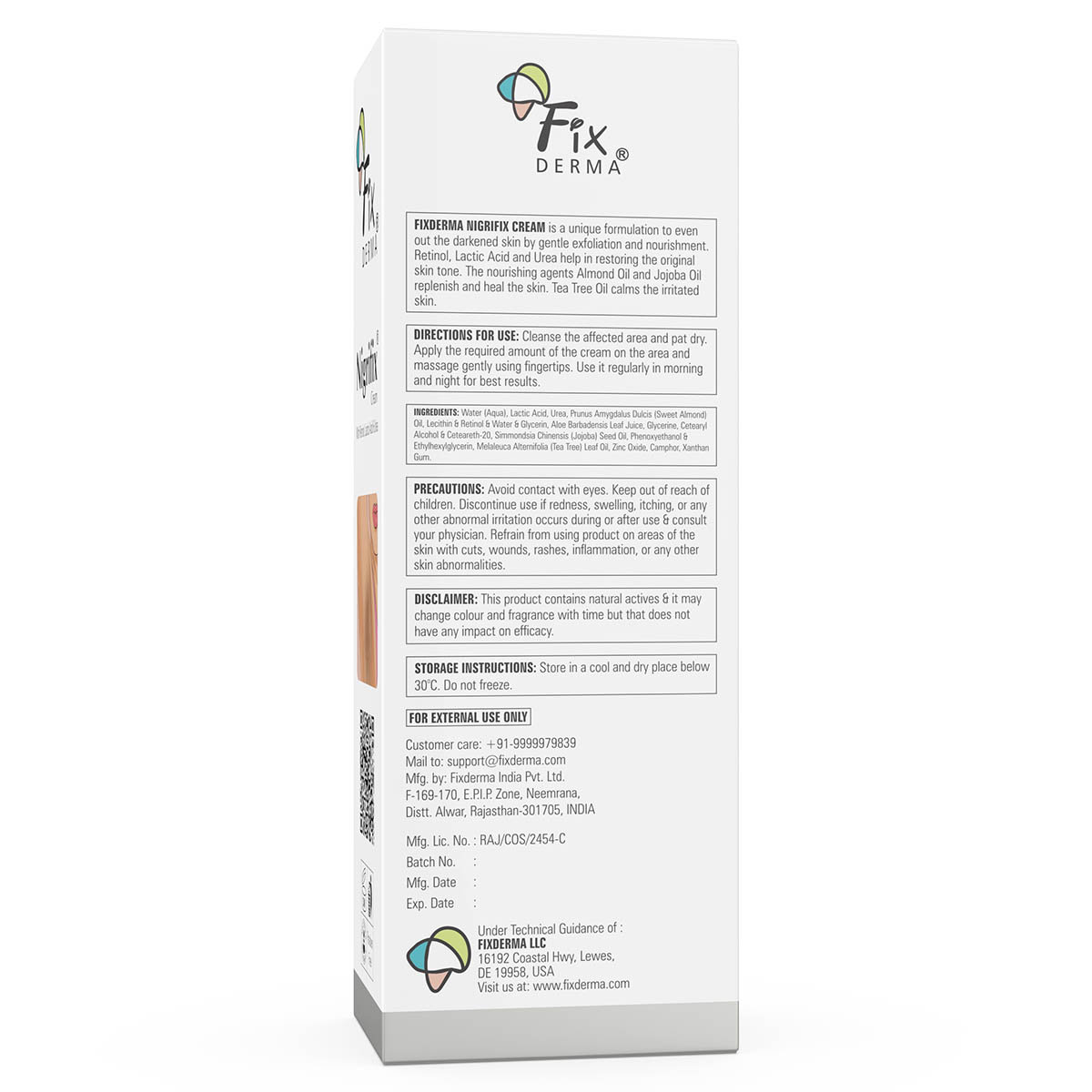 Fixderma Nigrifix Cream 100 Gm, Pack of 1 Fixderma Nigrifix Cream 100 Gm, Pack of 1