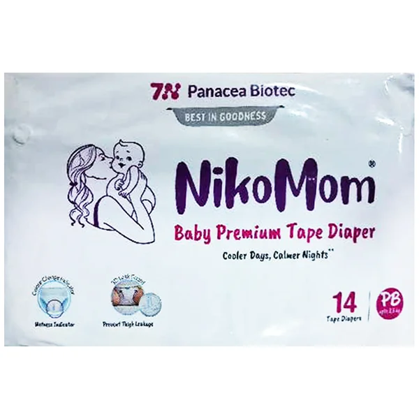 Nikomom Baby Premium Tape Diaper Pants, 14 Count