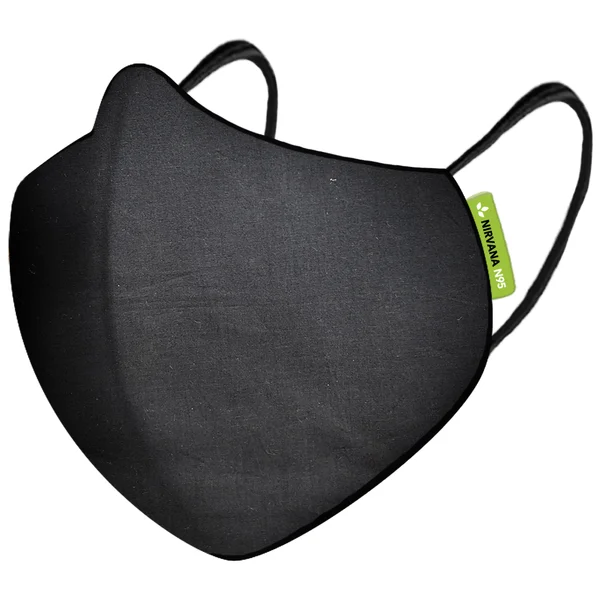 Nirvana N95 Reusable Face Mask Black Large, 1 Count