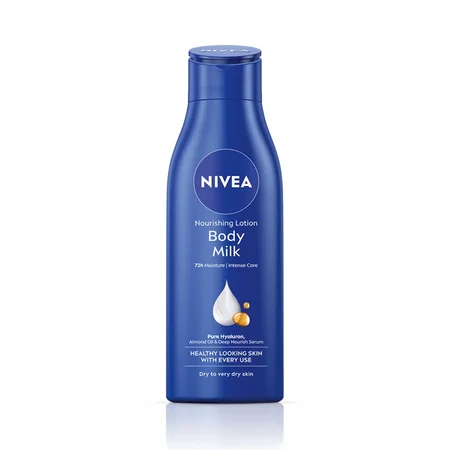 Nivea Body Milk Nourishing Lotion 200 ml | With Almond Oil & Vitamin E | With Deep Moisture Serum | 48 Hrs Of Intense Moisturization | For Dry To Very Dry Skin