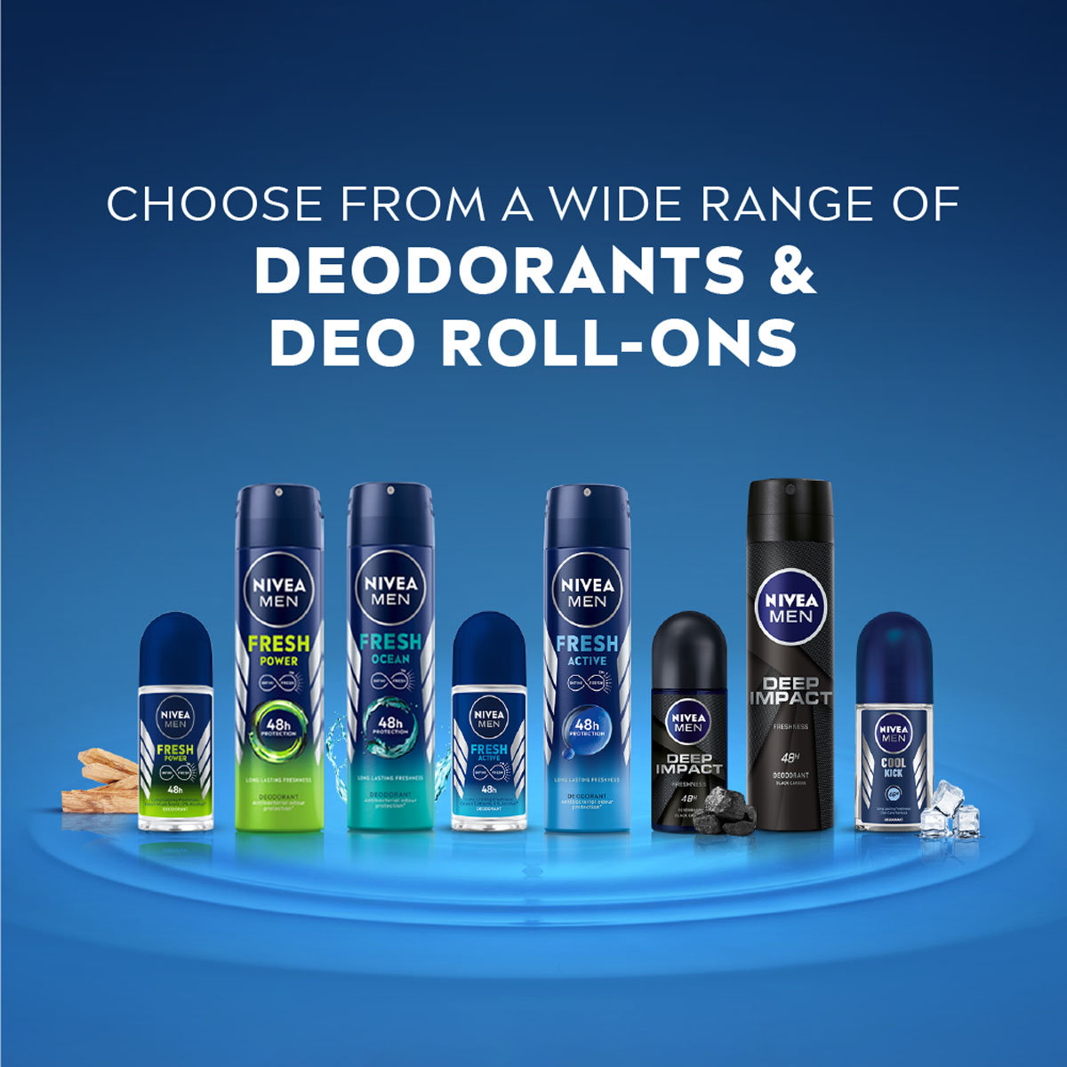 Nivea Men Fresh Active Deodorant Spray, 150 ml, Pack of 1 Nivea Men Fresh Active Deodorant Spray, 150 ml, Pack of 1