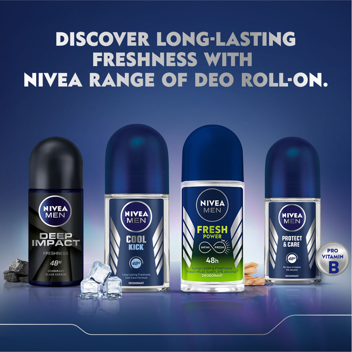 Nivea Men Fresh Active Roll On Deodorant, 50 ml, Pack of 1 Nivea Men Fresh Active Roll On Deodorant, 50 ml, Pack of 1