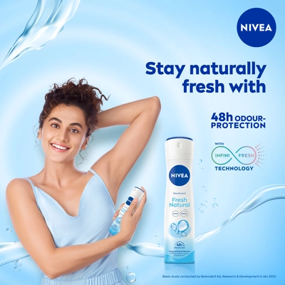 Nivea Fresh Natural Deodorant Spray, 150 ml, Pack of 1