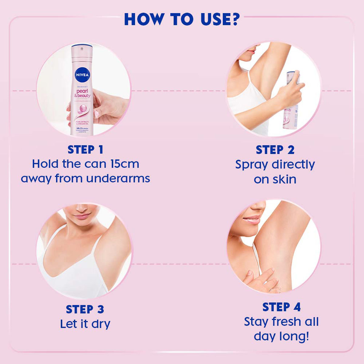 Nivea Pearl & Beauty Deodorant Spray, 150 ml, Pack of 1 Nivea Pearl & Beauty Deodorant Spray, 150 ml, Pack of 1