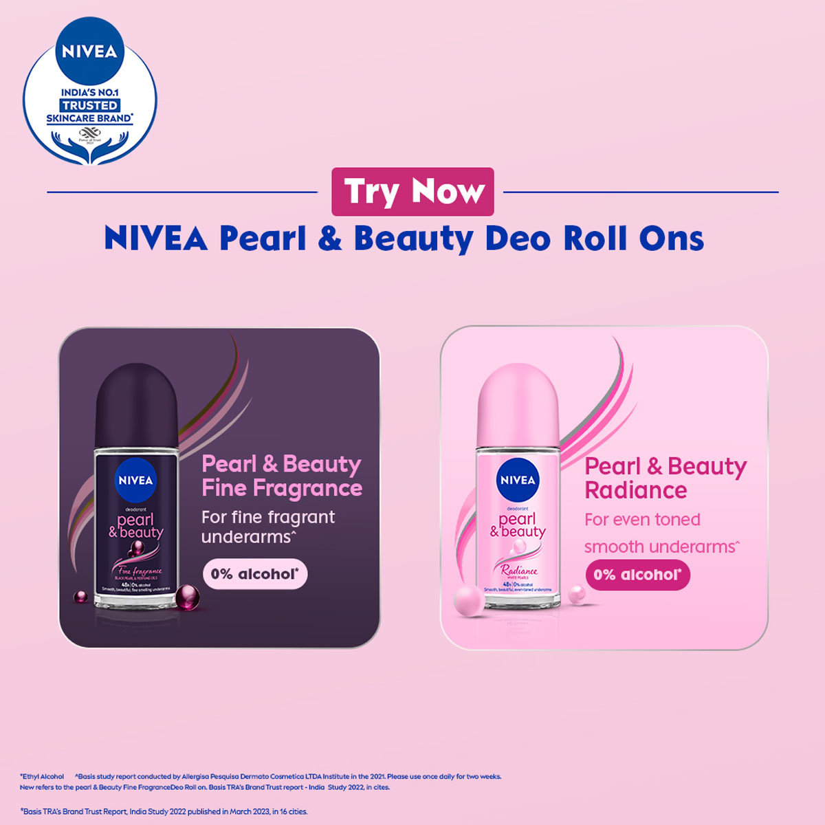 Nivea Pearl & Beauty Roll On Deodorant, 50 ml, Pack of 1 Nivea Pearl & Beauty Roll On Deodorant, 50 ml, Pack of 1