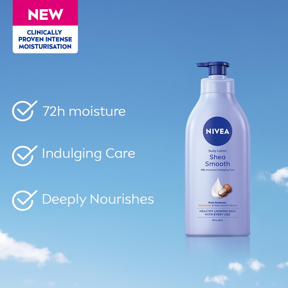 Nivea Shea Smooth Milk Moisturising Body Lotion 400 ml, Pack of 1 Nivea Shea Smooth Milk Moisturising Body Lotion 400 ml, Pack of 1