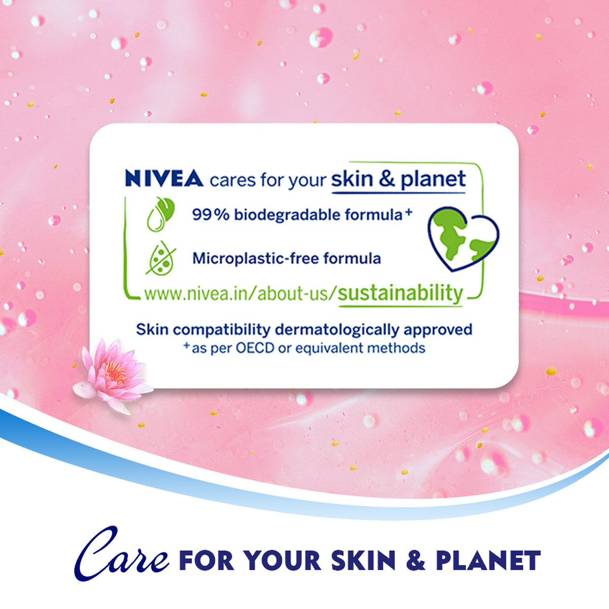 Nivea Waterlily & Oil Shower Gel 250 ml | Care Oil Pearls With Waterlily Fragrance | Cleanses & Moisturises Skin, Pack of 1 Nivea Waterlily & Oil Shower Gel 250 ml | Care Oil Pearls With Waterlily Fragrance | Cleanses & Moisturises Skin, Pack of 1