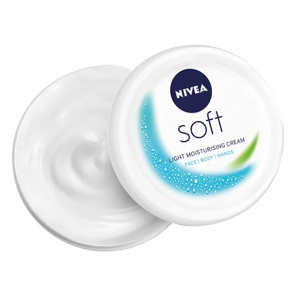 Nivea Soft Light Moisturiser Cream 25 ml | Enriched With Vitamin E &amp; Jojoba Oil | Non Greasy | Moisturises Skin | Makes Skin Soft &amp; Supple | All Purposes Cream | For Face, Body &amp; Hands | For All Skin Type, Pack of 1