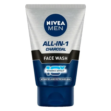 Nivea Men All-In-1 Charcoal Face Wash, 100 gm