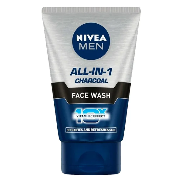 Nivea Men All-In-1 Charcoal Face Wash, 100 gm, Pack of 1