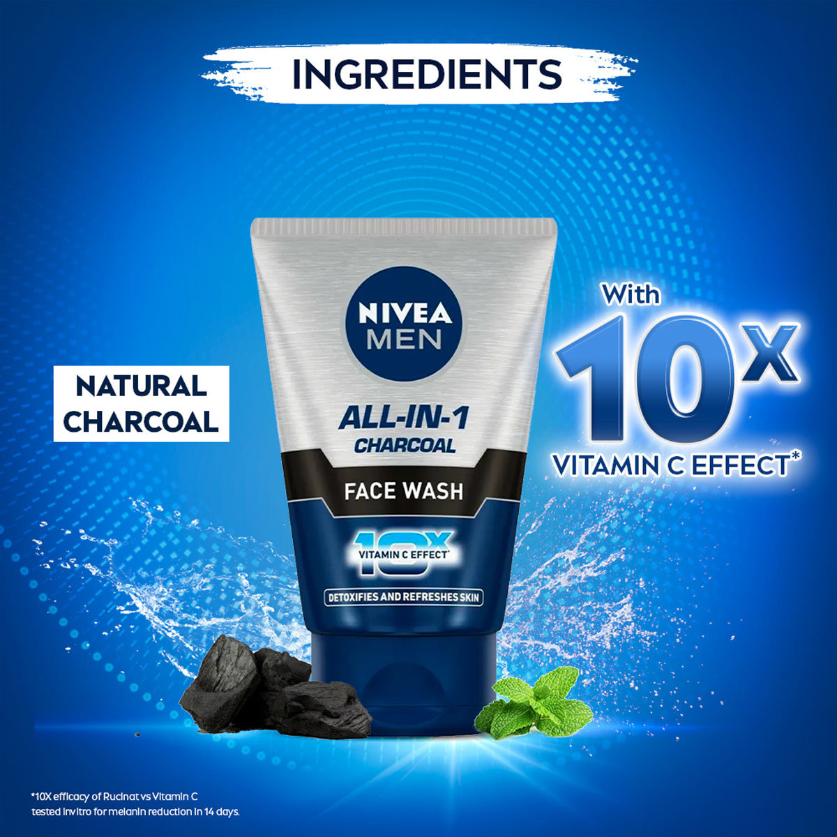 Nivea Men All-In-1 Charcoal Face Wash, 100 gm, Pack of 1 Nivea Men All-In-1 Charcoal Face Wash, 100 gm, Pack of 1