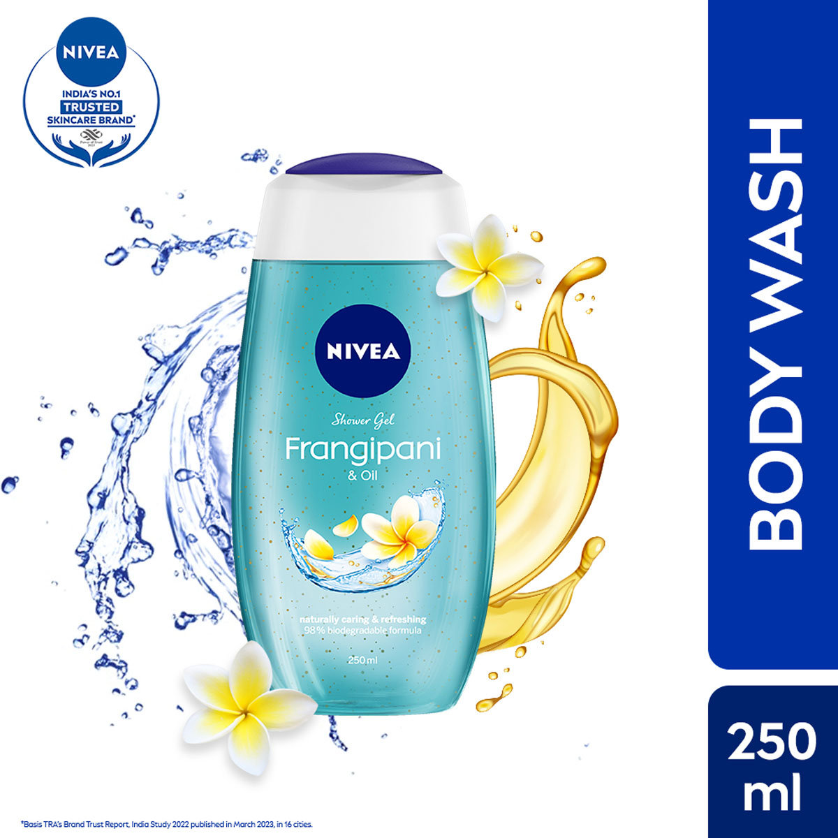 Nivea Frangipani & Oil Shower Gel 250 ml | Care Oil Pearls With Frangipani Flower Extract | Cleanses & Moisturises Skin, Pack of 1 Nivea Frangipani & Oil Shower Gel 250 ml | Care Oil Pearls With Frangipani Flower Extract | Cleanses & Moisturises Skin, Pack of 1