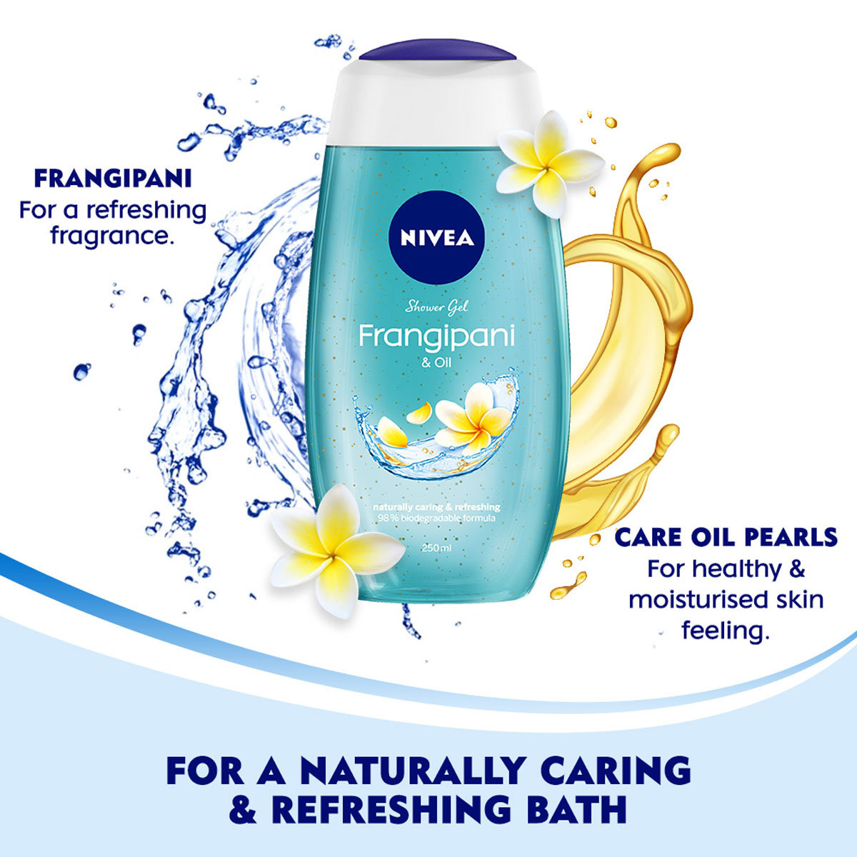 Nivea Frangipani & Oil Shower Gel 250 ml | Care Oil Pearls With Frangipani Flower Extract | Cleanses & Moisturises Skin, Pack of 1 Nivea Frangipani & Oil Shower Gel 250 ml | Care Oil Pearls With Frangipani Flower Extract | Cleanses & Moisturises Skin, Pack of 1