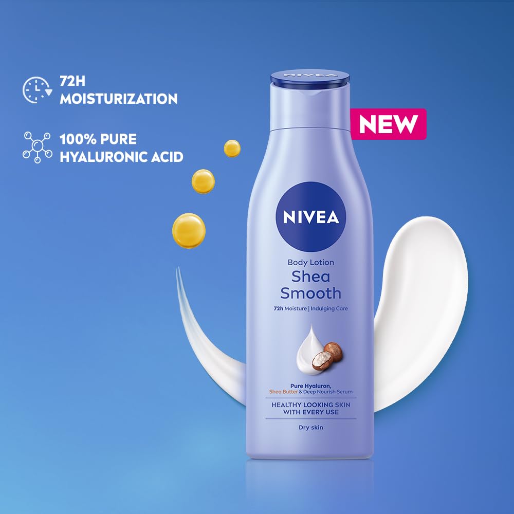 Nivea Shea Smooth Milk Moisturising Body Lotion 120 ml, Pack of 1 Nivea Shea Smooth Milk Moisturising Body Lotion 120 ml, Pack of 1