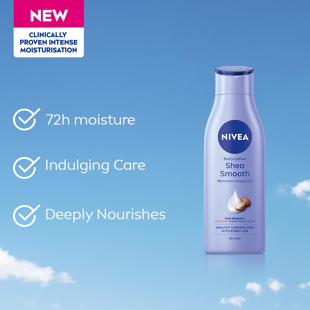 Nivea Shea Smooth Milk Moisturising Body Lotion 120 ml, Pack of 1 Nivea Shea Smooth Milk Moisturising Body Lotion 120 ml, Pack of 1