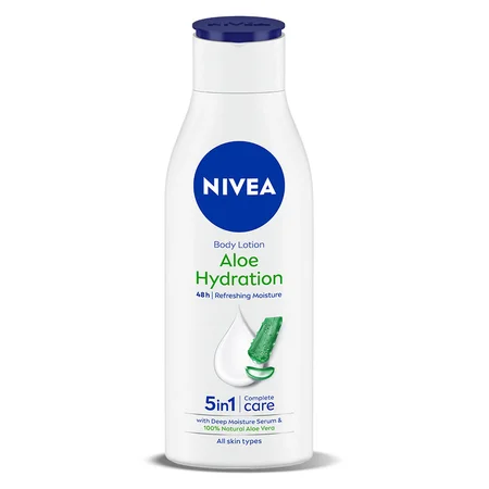 Nivea Aloe Hydration Moisturising Body Lotion 200 ml | 100% Natural Aloe Vera | With Deep Moisture Serum | Refreshing Hydration | 48 Hrs Of Moisturization | Non Sticky | For All Skin Type