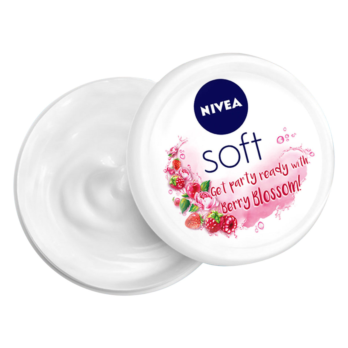 Nivea Soft Berry Blossom Cream 100 ml | Vitamin E, Jojoba Oil With Berry Blossom Scent | Instant Hydration | For Soft, Supple Skin | Face, Hands, Body All Purpose Cream | All Season Cream | Non Greasy | For All Skin Type, Pack of 1 Nivea Soft Berry Blossom Cream 100 ml | Vitamin E, Jojoba Oil With Berry Blossom Scent | Instant Hydration | For Soft, Supple Skin | Face, Hands, Body All Purpose Cream | All Season Cream | Non Greasy | For All Skin Type, Pack of 1