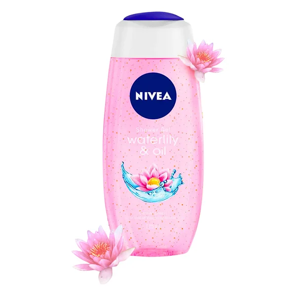 Nivea Waterlily &amp; Oil Shower Gel 125 ml | Care Oil Pearls With Waterlily Fragrance | Cleanses &amp; Moisturises Skin, Pack of 1