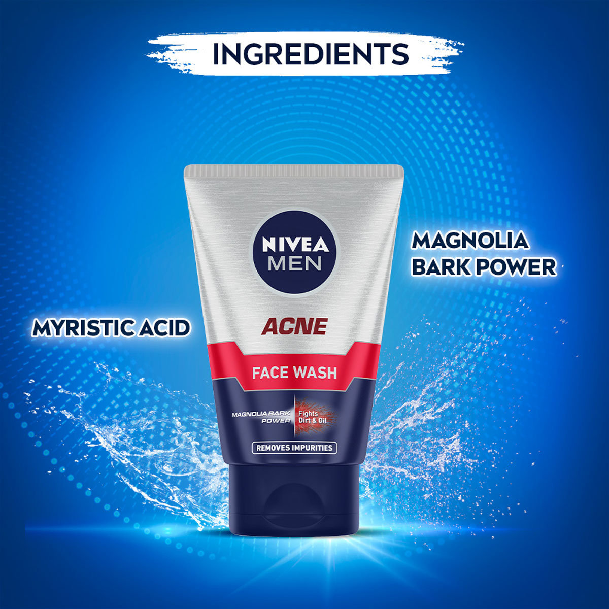 Nivea Men Acne Face Wash 50 gm | With Power Of Mognolia Bark Extract | Effectively Controls Excess Oil | Removes Dirt & Impurities | For Men Only | For Acne Prone Skin, Pack of 1 Nivea Men Acne Face Wash 50 gm | With Power Of Mognolia Bark Extract | Effectively Controls Excess Oil | Removes Dirt & Impurities | For Men Only | For Acne Prone Skin, Pack of 1