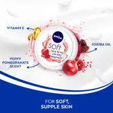 Nivea Soft Peppy Pomegranate Light Moisturiser Cream, 100 ml, Pack of 1