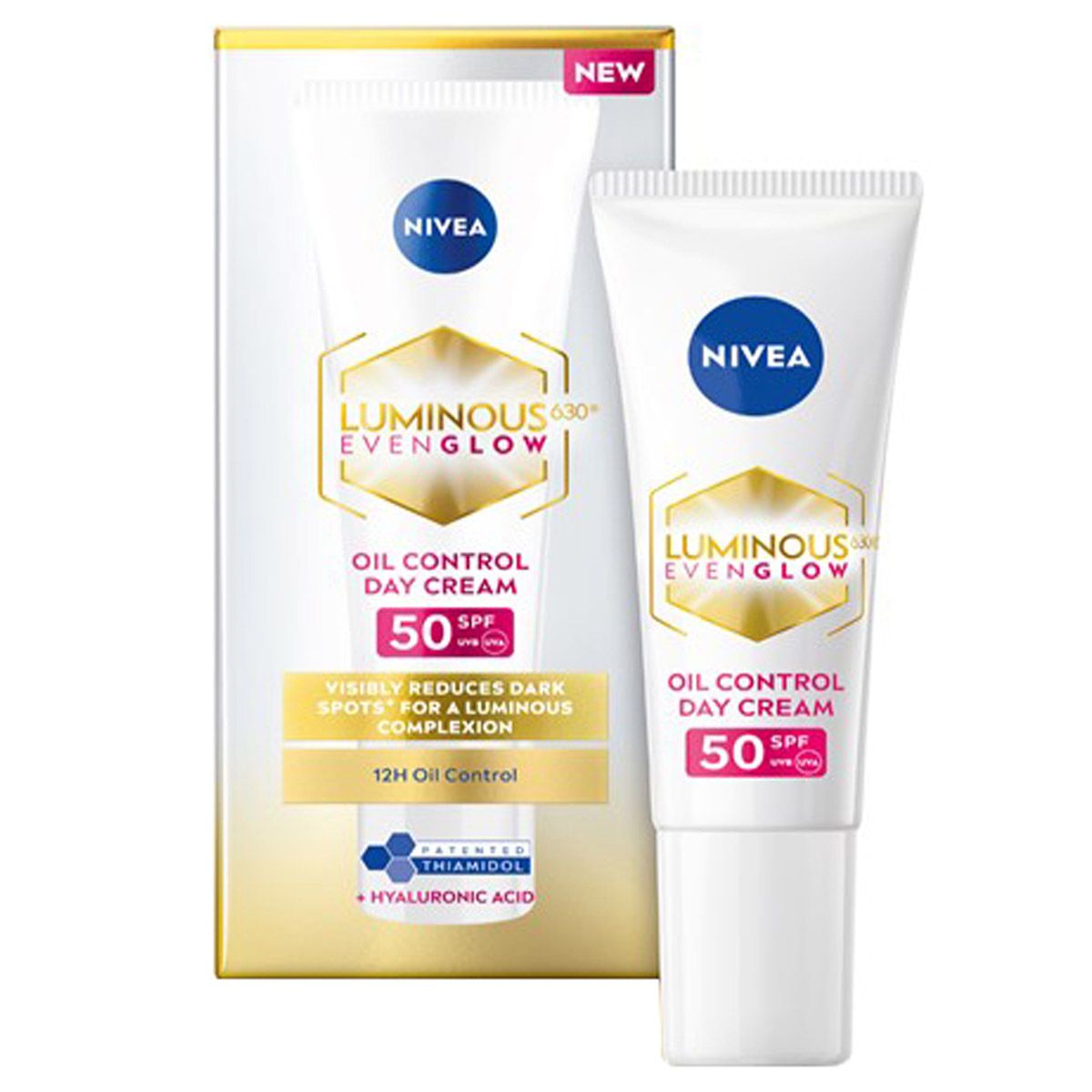 Nivea Luminous 630 Even Glow SPF50 Oil Control Day Cream, 10 ml