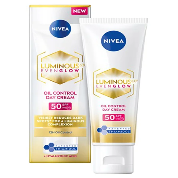 Nivea Luminous 630 Even Glow SPF50 Oil Control Day Cream, 40 ml