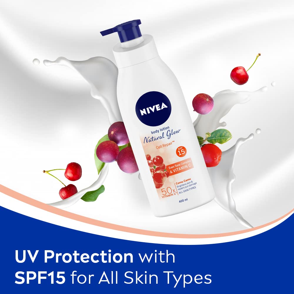 Nivea Natural Glow SPF 15 Body Lotion, 400 ml, Pack of 1 Nivea Natural Glow SPF 15 Body Lotion, 400 ml, Pack of 1
