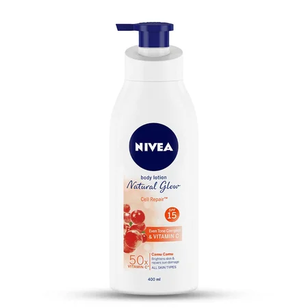 Nivea Natural Glow SPF 15 Body Lotion, 400 ml