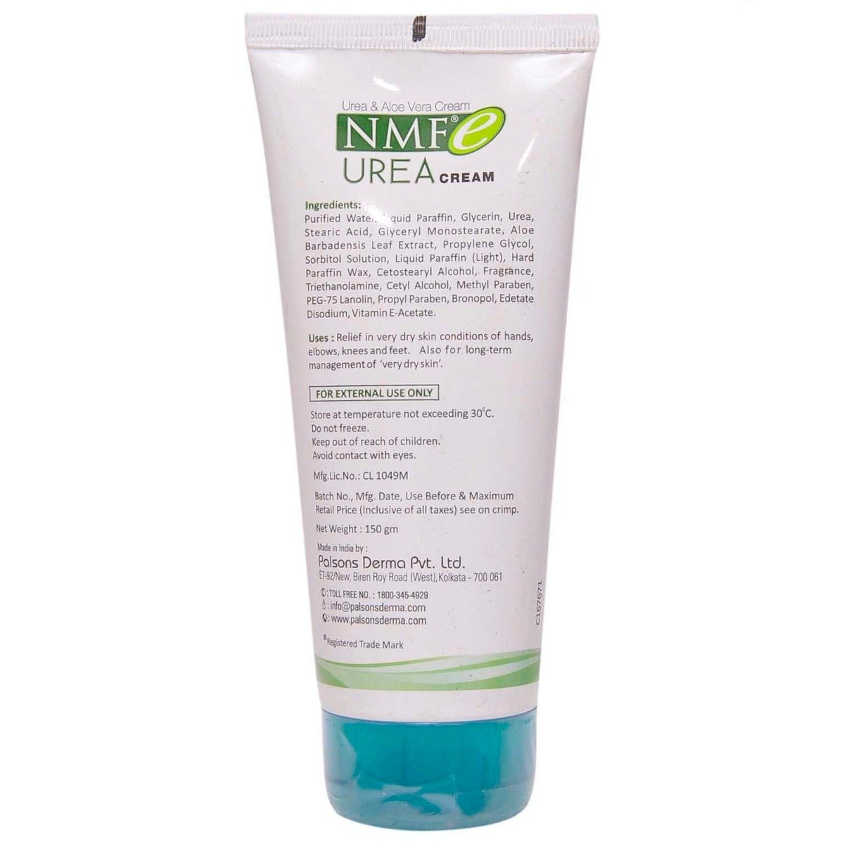 NMFe Urea Cream 150 gm | Aloe Vera & Urea | Intense Moisturisation | For Hands, Elbow, Knees & Feet | For Very Dry Skin, Pack of 1 NMFe Urea Cream 150 gm | Aloe Vera & Urea | Intense Moisturisation | For Hands, Elbow, Knees & Feet | For Very Dry Skin, Pack of 1