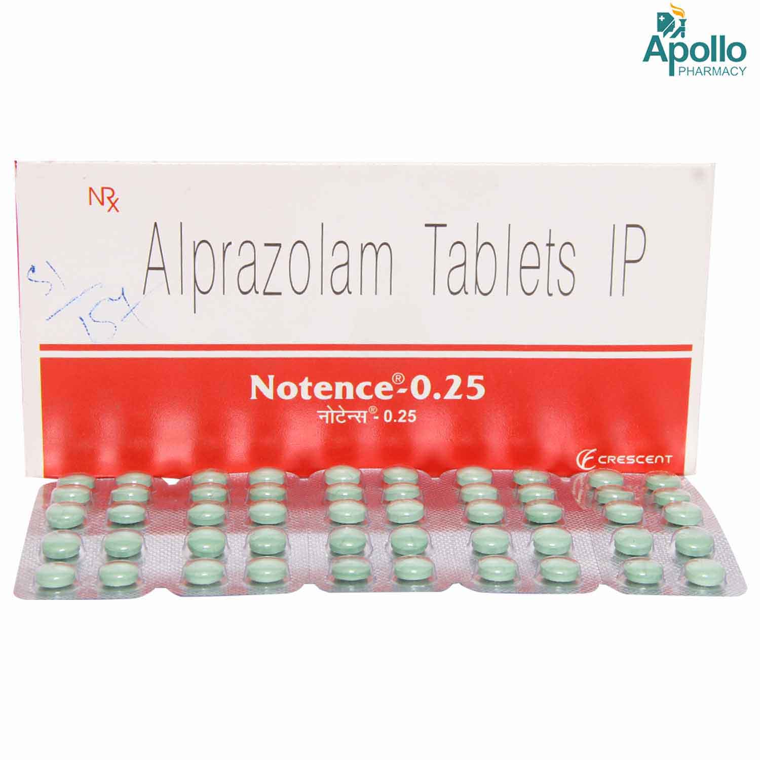NOTENCE 0.25MG TABLET, Pack of 10 TABLETS NOTENCE 0.25MG TABLET, Pack of 10 TABLETS