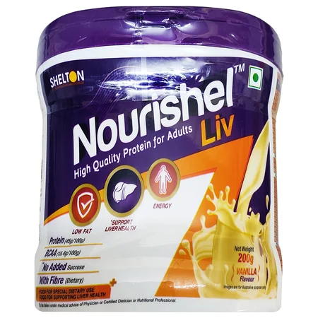 Nourishel Liv Vanilla Flavour Powder, 200 gm