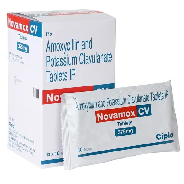Novamox CV 375 mg Tablet 10's, Pack of 10 TabletS