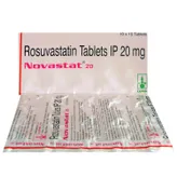 Novastat 20 Tablet 15's, Pack of 15 TABLETS